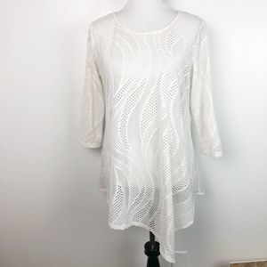 Clara Sun Woo Asymmetrical White Blouse Large